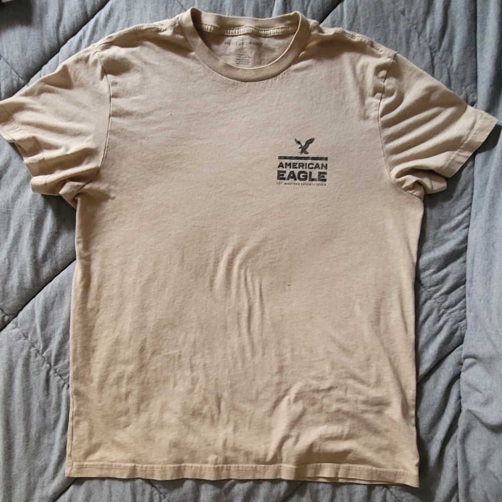American Eagle Outfitters Tan Men's T-Shirt